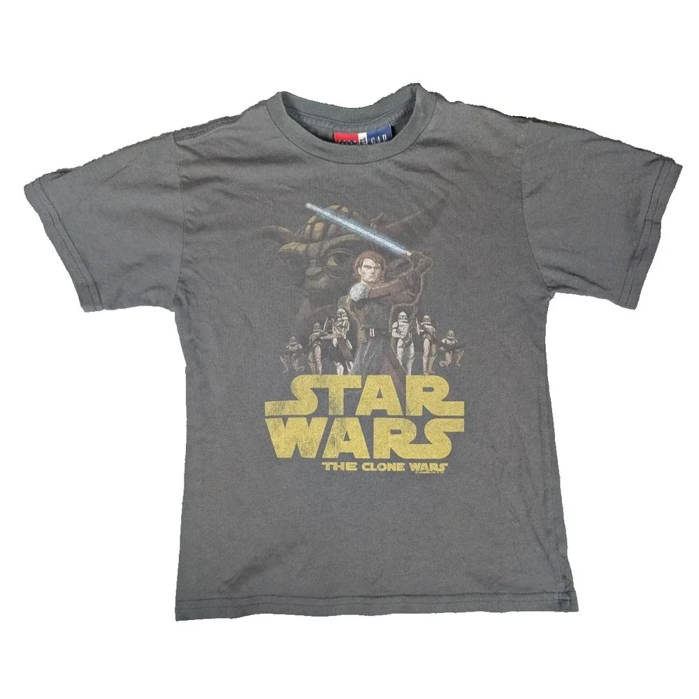 Star Wars | Gap Kids | Gray | Youth | The Clone‎ Wars T-Shirt | S